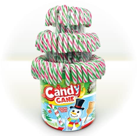 Candy Cane - Bastones de caramelo de Navidad - Garrotas - bote 100 unidades (Blanco/Rojo/Verde)