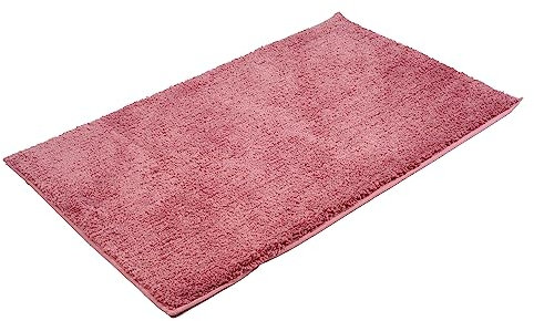 Gözze - Premium Rutschfester Badteppich, RIO, 100% Microfaser, 70 x 120 cm - Altrosa