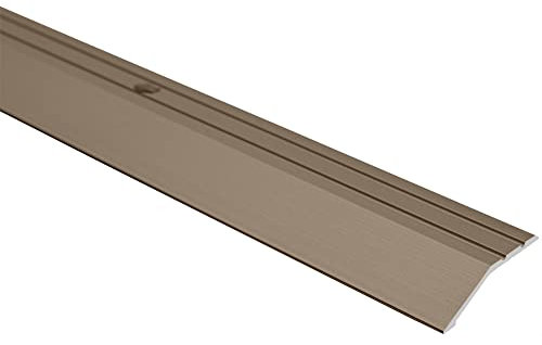 Effector Übergangsleiste zum Schrauben, 90 cm, 39x10 mm, Champagnefarben, Übergangsprofil Höhenausgleich, Eloxiertes Aluminium Winkelprofil, Gelocht, Abschlussprofil