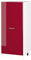Vicco Hochschrank R-Line, Küchenkommode, Bordeaux Hochglanz/Weiß, 60 cm