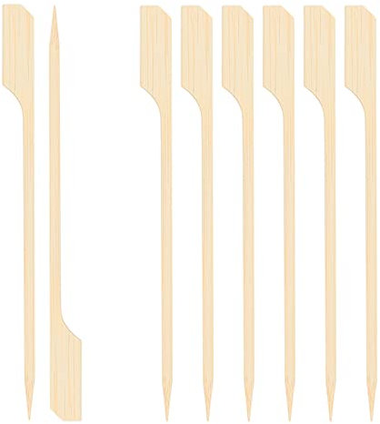 EXNIMA, Lot 50 ou 100 Pièces, Brochettes en Bambou pour Barbecue, Piques, Brochettes Fingerfood en Bambou, Bâtons pour Grillade, Fêtes, Cocktail, Fruit, pour L'artisanat, Tailles 12,15,20 ou 25cm.