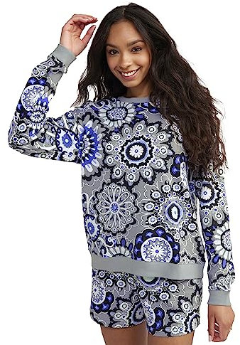 Vera Bradley Damen-Sweatshirt aus French-Terry-Flee, Ruhiges Medaillon, XXL