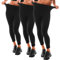 Leafigure 3er Pack Leggings Damen High Waist - Leggins Blickdicht Schwarze für Sport Gym Yoga L-XL