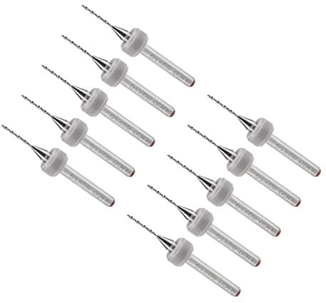 QUARKZMAN 0.8mm PCB Taladro Brocas x 10uds Tungsteno Carburo para Perforación y Mecanizado Piezas