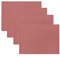 AMDXD 4er Set Platzdeckchen Platzmatten 42x32cm Einfarbig Rosa Platzset Baumwolle-Leinen Hitzebeständige Tischunterlage für Zuhause Restaurant Speisetisch, Rosa