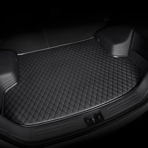 Auto Kofferraummatte für VW Tiguan Ⅱ 2016 2017 2018 2019 2020-2022, Kratzfest Kofferraumwanne Schutzmatte Innenraum ZubehöR,- Black