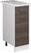 Vicco Unterschrank R-Line, Grau/Weiß, 30 cm mit Schublade, mit Arbeitsplatte