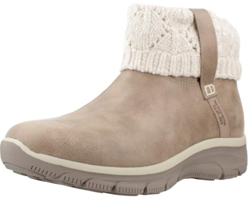 Skechers Women's EASY GOING - COZY WEATHER 2 - Hands Free Slip-Ins fold-over boot, Taupe, 8 M
