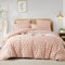 Lanqinglv Herz Bettwäsche 155x220 Baumwolle Mädchen Rosa Herzenmuster ÖKO-TEX Bettwäsche Set - Aesthetic Bettbezug mit Reißverschluss und 1 Kissenbezug 80x80 cm
