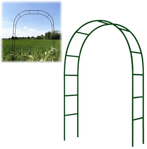 Rosenbogen Rankgitter Extra Breit 120-350cm, Rankgitter Verzinkt Rosenbogen Metall, Witterungsbeständig, 40 cm Tiefe, Garten Torbogen aus Metall Rankhilfe Rosengestell Rankbogen Stabil(Color:Green,Siz