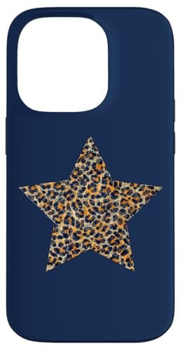 iPhone 14 Pro Star Shape - Cute Cheetah Leopard Print Graphic Case