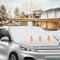Prelisee Frontscheibenabdeckung Auto Scheibenabdeckung Auto Winter Frostabdeckung Sonnenschutz Auto Frontscheibe für Auto/SUVS (Ohne Spiegelabdeckung, 197x128 cm)
