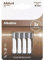 Piles alcalines AAA - Blister de 4 unités, Haute durée et Performance, idéales pour Les appareils électroniques et Les Jouets.