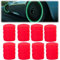 Snrtevu Universal Fluorescent Car Tire Valve Caps, Fluorescent Tire Valve Caps, Dust Caps for Car Tyres, Car Glow Tire Air Caps Cover, Tyre Valve Caps for Cars Motorbikes Bicycles Trucks (RED,8PCS)