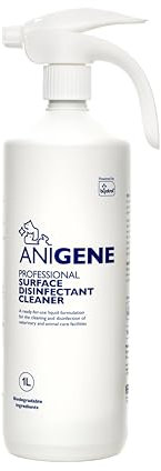 ANIGENE Reusable Spray Bottle (1L Spray Bottle) - Industrial Cleaning Spray Bottle Made From 100% Recycled HDPE - Ergonomic Spray Trigger For Premium Comfort When In Use - Made In The UK 