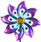 VEWOGARDEN Garten Metall-Blumen-Windspinner für den Außenbereich, kinetische Windskulpturen und Spinner für Garten, Rasen, Terrasse Dekorationen, Blau-Violett