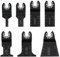7 tlg Multitool Sägeblätter Set, Titan Oszillierwerkzeug Sägeblätter Zubehör, Multifunktionswerkzeug, Universelles Zubehör für Metall, Holz, Gips, Trockenbau und PVC