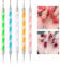 Boolavard 5 Pcs Pattern Tracing Stylus, Ball Embossing Stylus for Transfer Paper, Tracing Tools for Drawing, Embossing Tools for Paper, Art Dotting Tools for Nail Art, Ball Tip Clay Tools Sculpting St