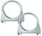 Wjelet 2 Pcs 45mm Heavy Duty Exhaust Clamps, Saddle Type U-Bolt Clamps for U-Shaped Galvanized Pipe Clamp, Exhaust U Tail Pipe Clamp