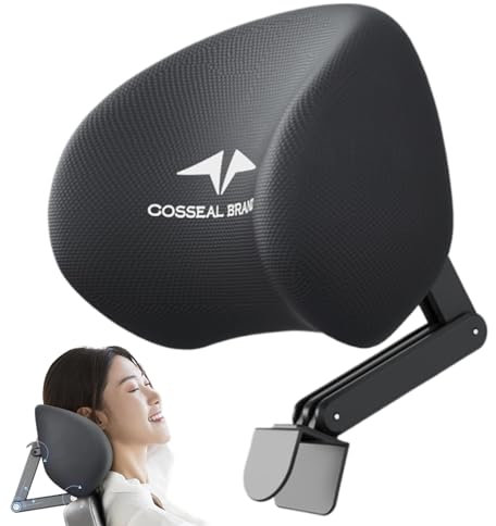 Dbvnnsy Adjustable & Detachable Office Chair Headrest Attachment, Ergonomic Memory Foam Neck Support Pillow for Comfortable Sitting