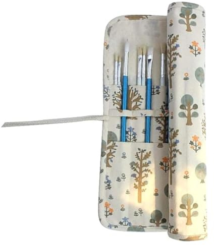 YAIYEFU Paint Brush Holder Storage 20 Slots Art Brush Roll Canvas Pouch Artist Paint Brush Holder Roll Up Brush Bag Case Paint Storage Canvas Pouch for Watercolor Gouache