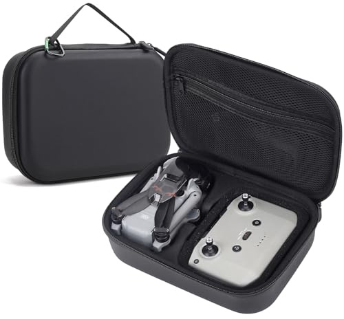 Miieomi Tragetasche für DJI Mini 5 Pro Drohne, schützende Hartschalen-Leder-PU-Tasche Kompatibel mit DJI Mini 5 Pro Drohne, RC-N3/RC2 Controller, mit Netztasche für Zubehör