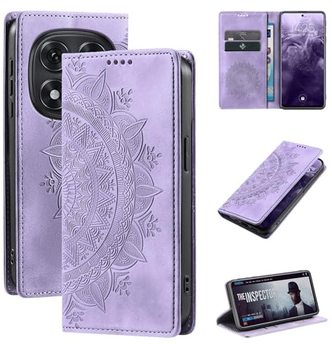 LBH Handyhülle für Xiaomi Redmi Note 15 Pro+ 5G Mandala Klapphülle RFID Schutz Kartenfächer Geldfach Design Cover Case Flipcase Violett