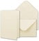 NEUSER PAPIER 25x Faltkartenset inkl. Briefumschläge DIN A6 / C6 in Naturweiß mit Geschenkschachtel - Blanko Einladungskarten 10,5 x 14,8 cm zum Selbstgestalten