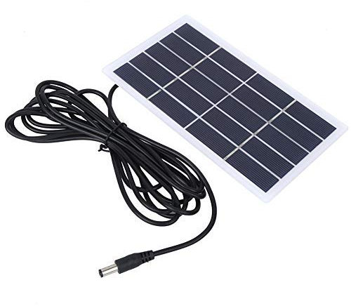 Keenso Pannello di Ricarica Solare in polisilicio da 2W 5V Pannello Batteria di Alimentazione con interfaccia CC per Lampada da Giardino da Esterno con Batteria 3,7V