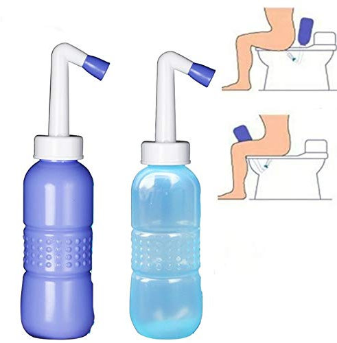 2 PièCes Bidets Personnels de Poche,Bidet de Voyage Portable,Bidet PulvéRisateur Portable,Bouteille de Voyage Pour HygièNe Personnelle,Bidet à Main Pour Voyage 450 Ml