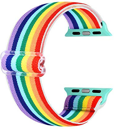 Ecogbd Cinturino di ricambio elastico compatibile con Apple Watch 38mm,40mm,41mm,42mm,44mm,45mm,49mm, cinturino in morbido Nylon per iWatch serie 9,8,7,6,5,4,3,2,1,SE per uomo e donna