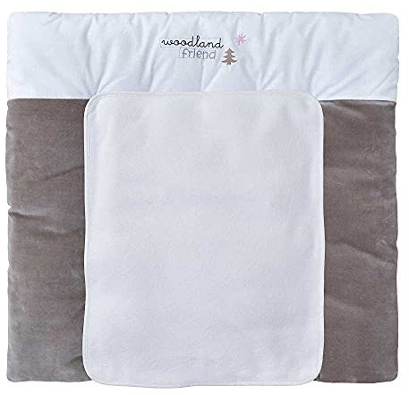 Baby Delux Wickelauflage 70x75 cm weiche Wickelunterlage Wickeltischauflage mit Frotteeauflage wasserdicht waschbar (Woodland)