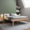 Hansales Seniorenbett 200x200 cm Anu aus Massivholz FSC® Birkenholz ohne Rollrost - über 350 kg - Holzbett 55 cm mit Kopfteil, Vollhozlbett, Komfortbett, extra hoch