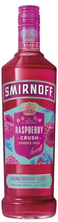 Smirnoff Raspberry Crush Flavoured Vodka | 37.5% vol | 70cl | Made with Natural Raspberry Flavours & Smirnoff No. 21 Vodka | Juicy Taste | Raspberry Vodka for Mixed Drinks or Cocktails