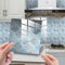 Fliesenaufkleber Bad 10x10 Hellblau 24 Stück Klebefliesen für Bad und Küche Klebefolie Muster Selbstklebende Fliesen,Pvc Fliesensticker Wandfliesen Wandaufkleber