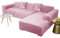 JHLD Sofabezug L Form, Stretch Sofabezug Samt L-förmiger Sofabezug Weiche Anti-rutsch Sofa Überwürfe Für Ecksofa-Rosa-4 Sitzer+4 Sitzer