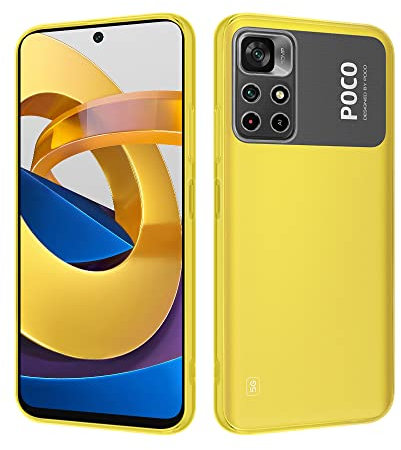 HSP Custodia per Xiaomi Poco M4 Pro 5G [antipolvere, in silicone TPU di alta qualità, antigraffio, antiurto, protezione da caduta, protezione schermo per fotocamera, trasparente