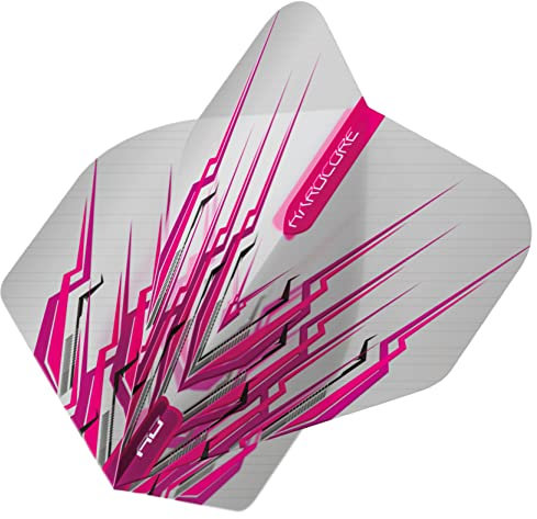 RED DRAGON Peter Wright Snakebite Hardcore Mohawk Pink Dart Flights - 3 Sets Per Pack (9 Flights in Total)