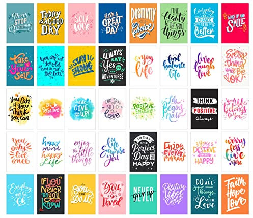 Edition Seidel Set 40 Postkarten Leben & Momente mit Sprüchen - Karte mit Spruch - Geschenk - Deko Liebe Freundschaft Leben Motivation Geburtstagskarten Bilder lustig Postkarte (SW02)