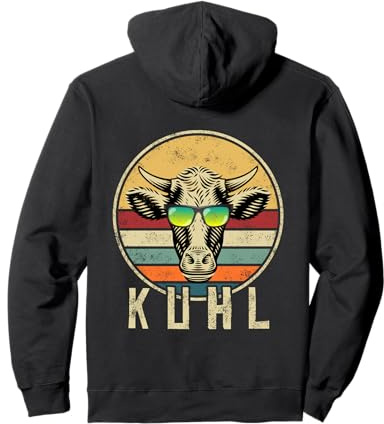 Lustiges Kuh mit Sonnenbrille Kühe Kuhl Landwirt Bauernhof Pullover Hoodie