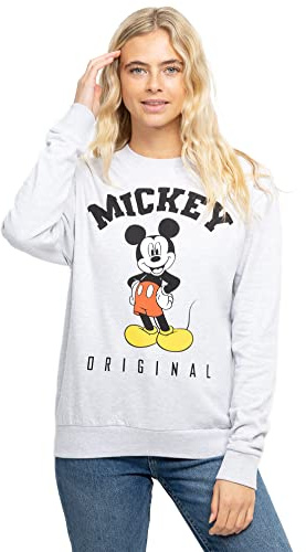 Disney Damen Mickey Mouse Hello Sweatshirt