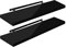 WOLTU Wandregal Volato Set von 2 Regalen Wandboard freischwebend Schweberegal CD DVD Regal Bücherregal Holz Board 110x22,9x3,8cm Hochglänzend Schwarz RG9483sz-2