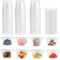 Surflyee 50 Piezas Tarros de Plastico con Tapa Pequeños, 200ML Reutilizable Recipientes Comida, Indicado para Salsas, Sopas, Condimentos, Cremas, Cuadros de Diamantes, Manualidades