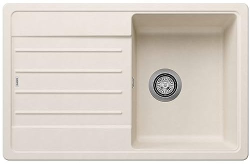 BLANCO LEGRA 45 S | Granitspüle aus SILGRANIT softweiß | Einbauart: Einbau von Oben | reversibel | für 45 cm breite Unterschränke | Großes Becken | Reinigungsfreundliche Öberfläche
