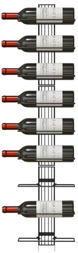 J JACKCUBE DESIGN Wall Mount Wine Rack Organiser for 9 Bottles, Heavy Duty Metal Wine Storage Display Holder Rack for Kitchen, Wine Cellar and Home Decor- MK823A