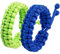 Jewboo Paracord Survival Bracelets Braided Paracord Handmade Rope for Couples Men Women Adjustable Size(blue&green)
