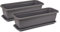 Tymar Lot de 2 jardinières rectangulaires avec soucoupe, pour balcon, terrasse, en plastique, 60 x 18,7 x 14,7 cm