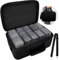 XLHVTERLI Graded Card Case Storage Box Fits for 64 Graded Sports Trading Cards, Slab Card Holder Organizer for FGS, CSG, BGS, PSA, Sports, Football Card with Removable Thick Foam Slots (Bag Only)