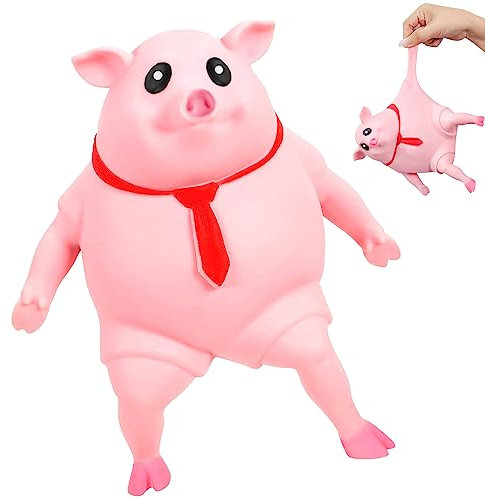Schweine Quetschspielzeug, Kreatives Dekompressions Piggy, Squishy Squeeze Spielzeug, Stressspielzeug Schwein, Pig Fidget Toy, Stressbälle, Anti Stress Spielzeug für Erwachsene und Kinder