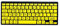 HXMJ-Large Print Mini Bluetooth Keyboard Compatible with iPad,iPhone,iPod,MacBook for Seniors and Visually Impaired Low Vision Individuals-Yellow